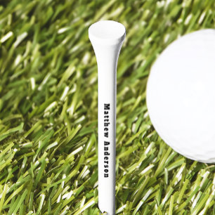 Personalized Name Modern Minimalist Golf Tees