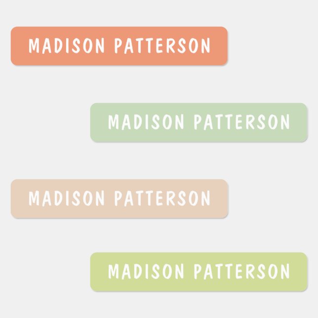 Personalized Name Modern Neutral Labels (Group)