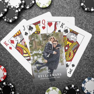 Personalized Name Modern Photo Poker Cards