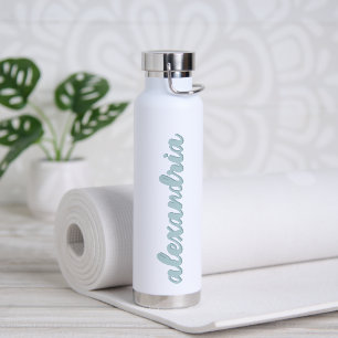 Personalized Name Modern Script Typography Water Bottle