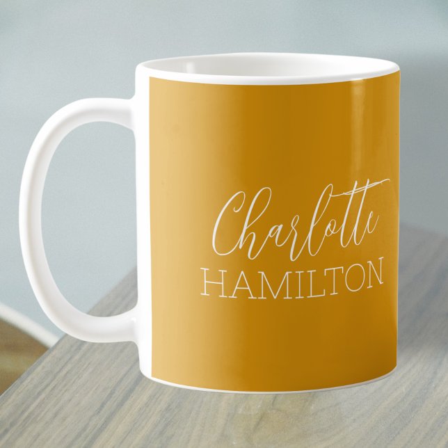 Personalized Name Modern Simple Coffee Mug (Creator Uploaded)