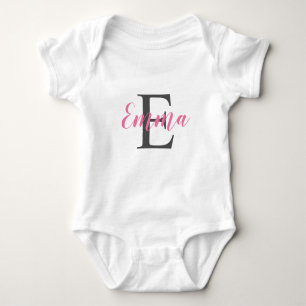 Personalized Name Monogram Baby Bodysuit