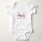 Personalized name monogram baby creeper jumpsuit