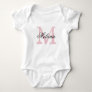 Personalized name monogram baby creeper jumpsuit