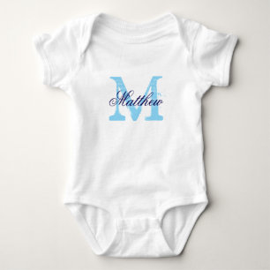 Personalized name monogram baby creeper jumpsuit