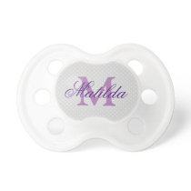 Personalized name monogram baby pacifier for girls Personalized name monogram baby pacifier for girls