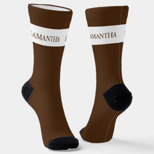 Personalized Name Monogram Basic Minimalistic  Socks