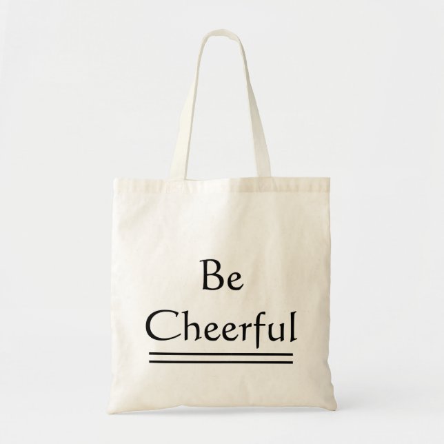 Personalized name monogram "Be Cheerful" Tote Bag (Front)