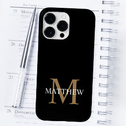 Personalized Name Monogram Black Case-Mate iPhone 14 Pro Max Case