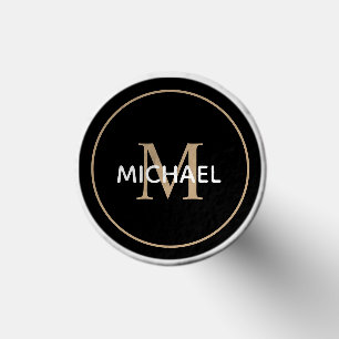 Personalized Name Monogram Black GOLD  Golf Tees