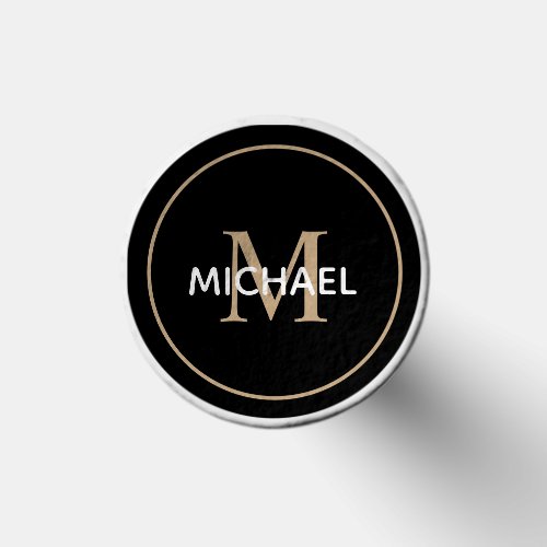 Personalized Name Monogram Black GOLD 