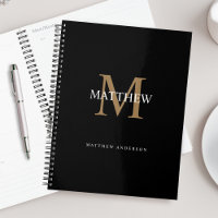 Personalized Name Monogram Black