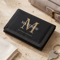 Personalized Name Monogram Black