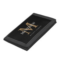Personalized Name Monogram Black