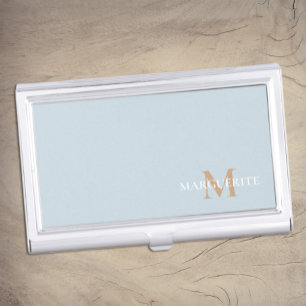 Personalized Name Monogram Business Card Case