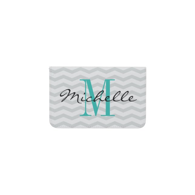 Personalized name monogram business card holder (Front Horizontal)