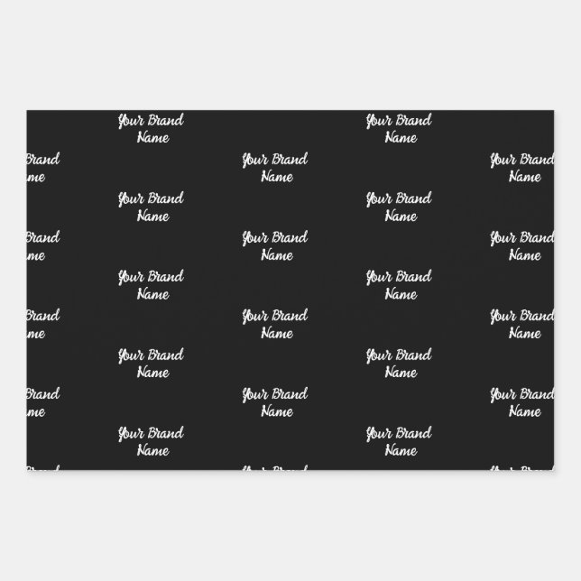 Personalized Name Monogram Business Wrapping Paper (Front)