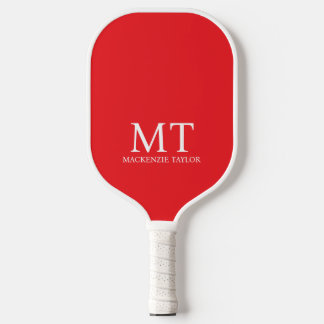 Personalized Name Monogram Checked Patterned Pickleball Paddle