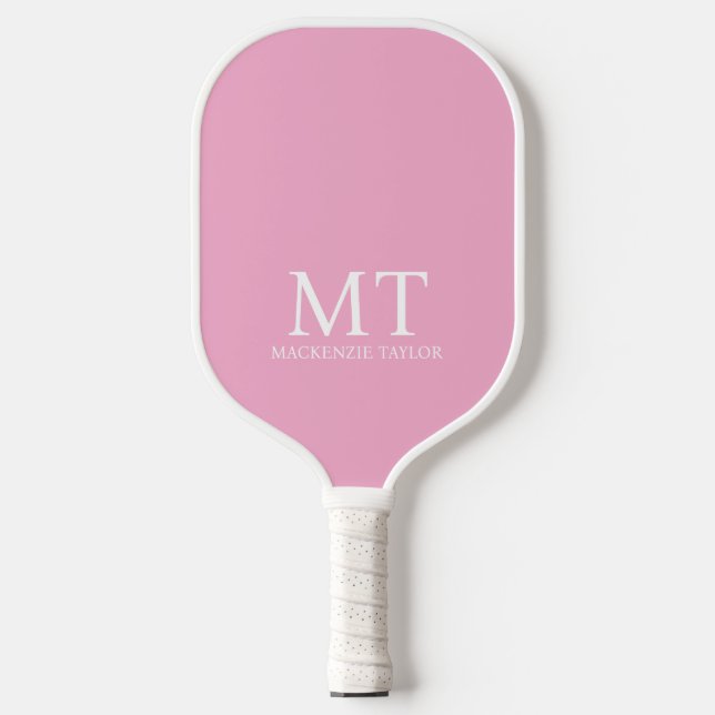 Personalized Name Monogram Checked Patterned Pickleball Paddle (Front)