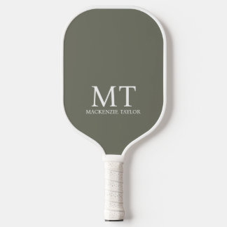 Personalized Name Monogram Checked Patterned Pickleball Paddle