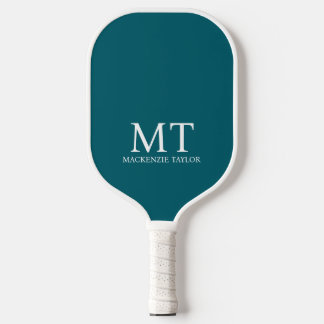 Personalized Name Monogram Checked Patterned Pickleball Paddle