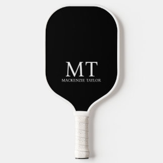 Personalized Name Monogram Checked Patterned Pickleball Paddle