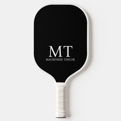 Personalized Name Monogram Checked Patterned Pickleball Paddle