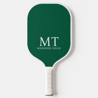 Personalized Name Monogram Checked Patterned Pickleball Paddle