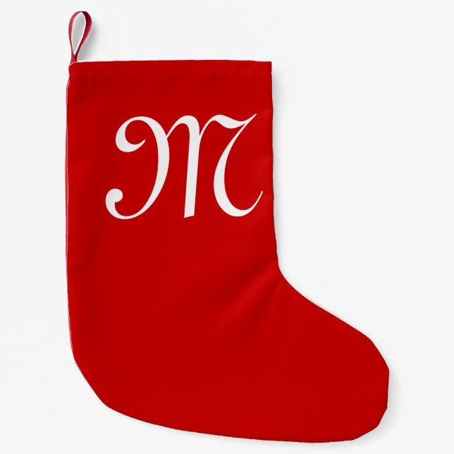 Personalized name monogram Christmas stocking (Front)