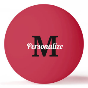 Personalized name monogram colored table tennis ping pong ball