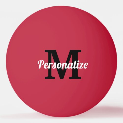 Personalized name monogram colored table tennis ping pong ball