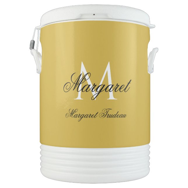 Personalized Name Monogram Custom Beverage Cooler (Back)