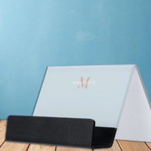 Personalized Name Monogram Desk Business Card Holder