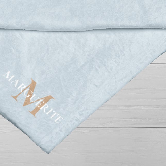 Personalized Name Monogram Fleece Blanket (Creator Uploaded)