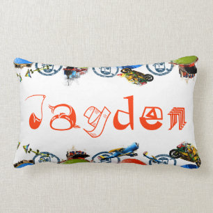 Personalized Name Monogram for Jayden/Boys Lumbar Pillow