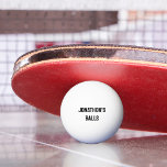 Personalized Name Monogram Funny Ping Pong Ball<br><div class="desc">This design was created though digital art. It may be personalized in the area provide or customizing by choosing the click to customize further option and changing the name, initials or words. You may also change the text color and style or delete the text for an image only design. Contact...</div>