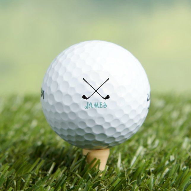 Personalized Name Monogram Golf Clubs Golf Balls (Insitu Tee)