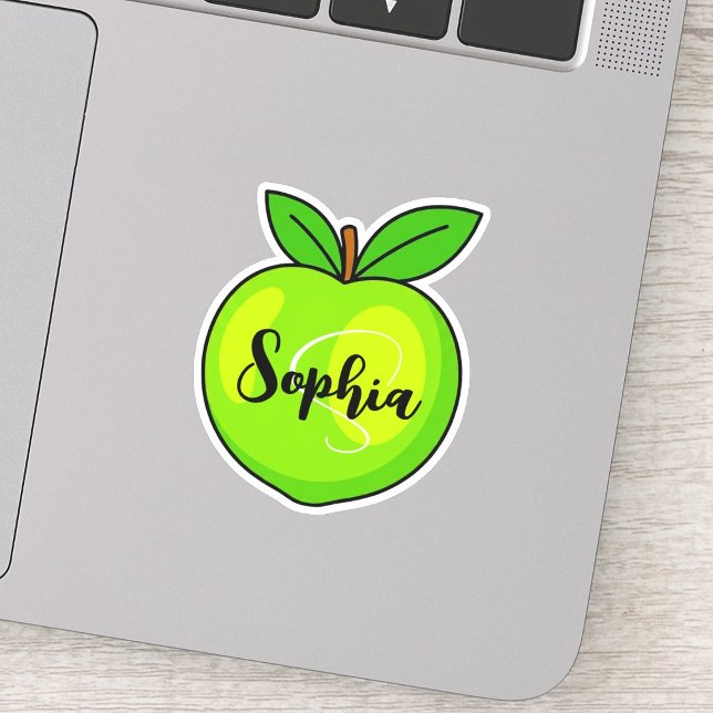Personalized Name & Monogram | Green Lime Teacher Sticker (custom unique teacher appreciation gift)
