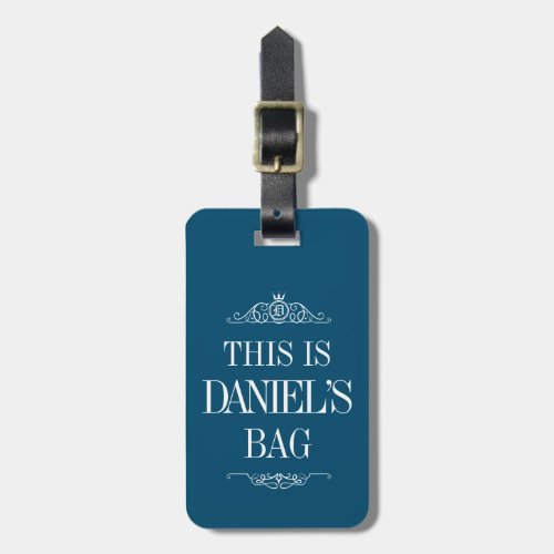 Personalized Name  Monogram Luggage Tag