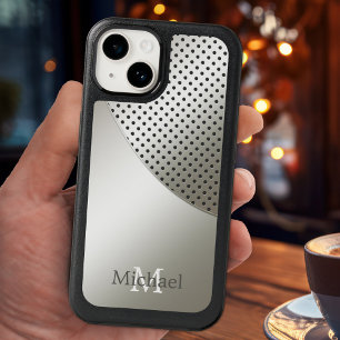 Personalized Name Monogram Metallic Phone Case
