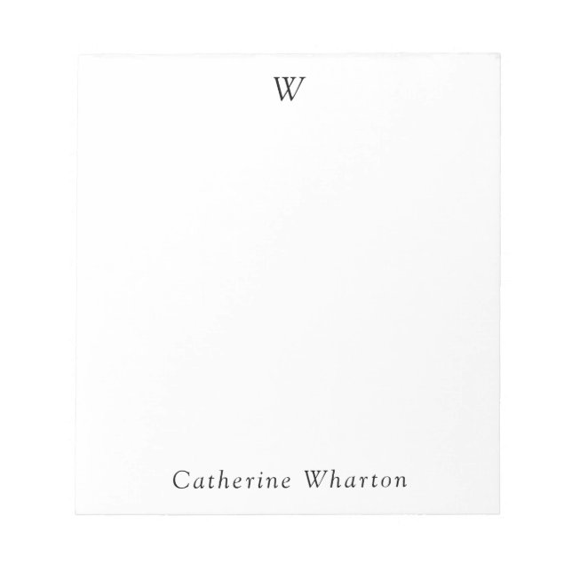Personalized Name Monogram Notepad (Front)