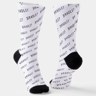 Personalized Name Monogram Pattern Socks