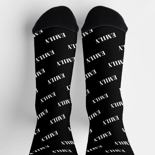 Personalized Name Monogram Pattern Socks (Top)