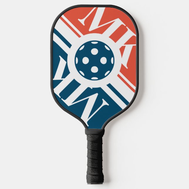 Personalized name monogram pickleball racket (Front)