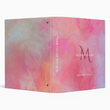 Personalized Name + Monogram Pink Watercolor Ink