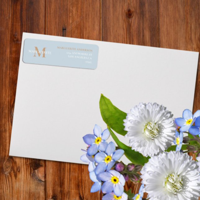 Personalized Name Monogram Return Address Label (Creator Uploaded)