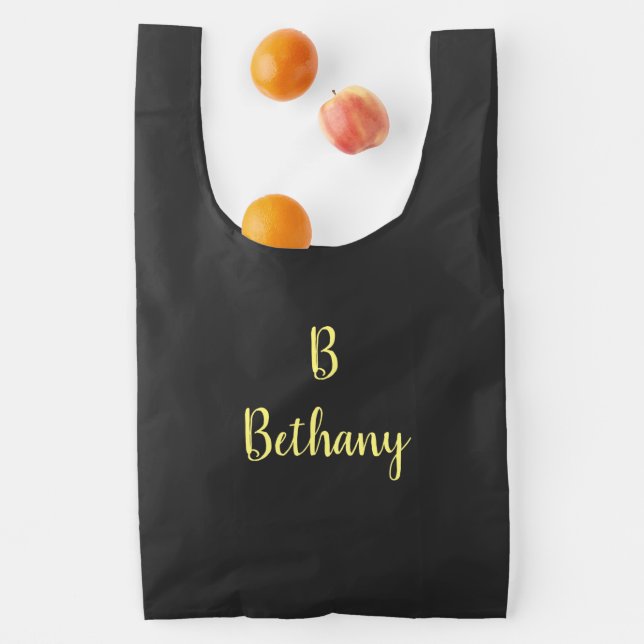 Personalized Name Monogram Reusable Bag (Insitu)