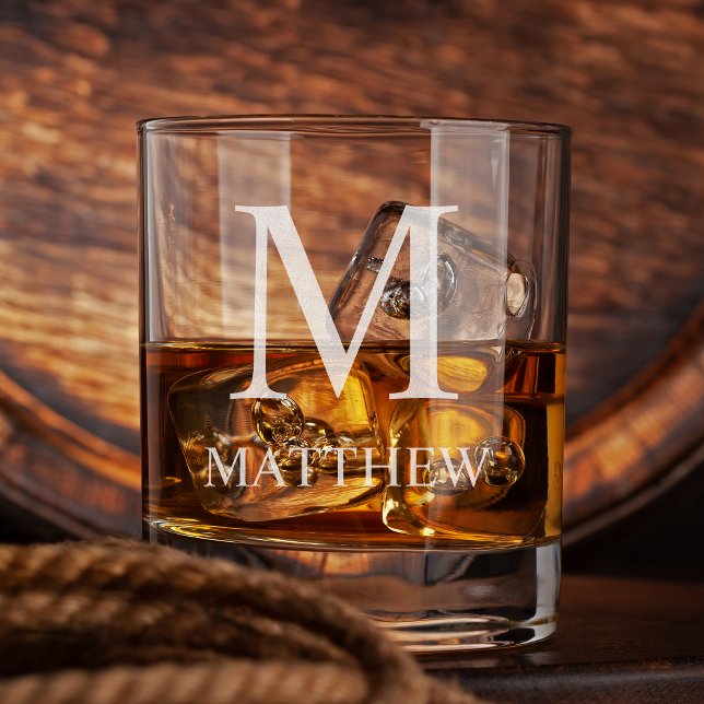 Personalized Name Monogram Rocks Glass (Creator Uploaded)