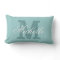 Personalized name monogram teal blue throw pillow