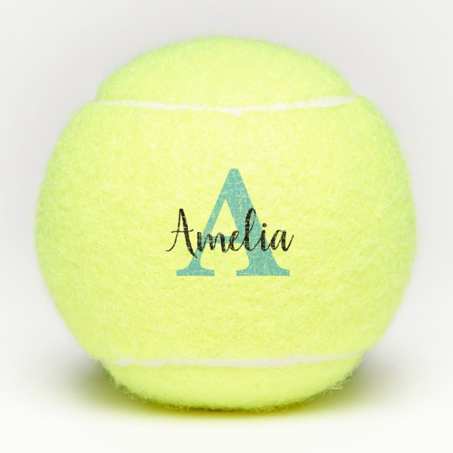 Personalized Name Monogram Tennis Ball (Front)